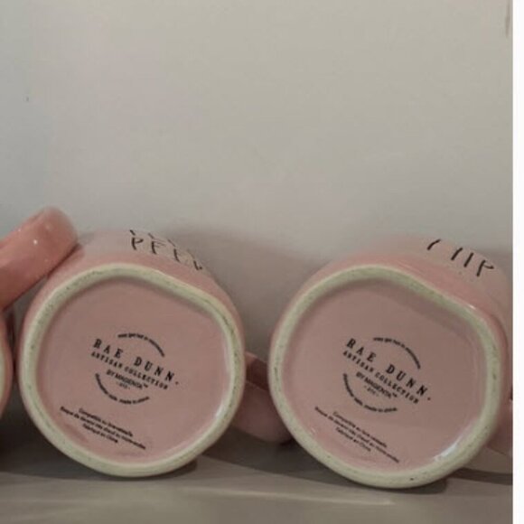 Rae Dunn Pink Mugs 2 Set - Picture 5 of 9